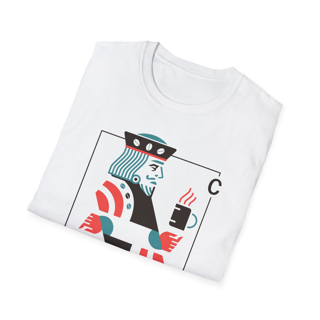 King of Coffee T-Shirt — Minimalist Playing Card Coffee Design