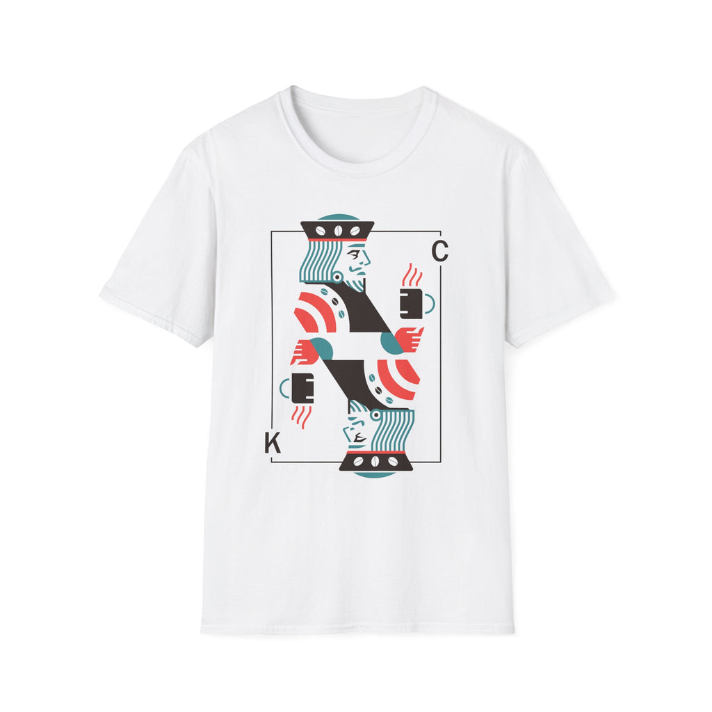 King of Coffee T-Shirt — Minimalist Playing Card Coffee Design