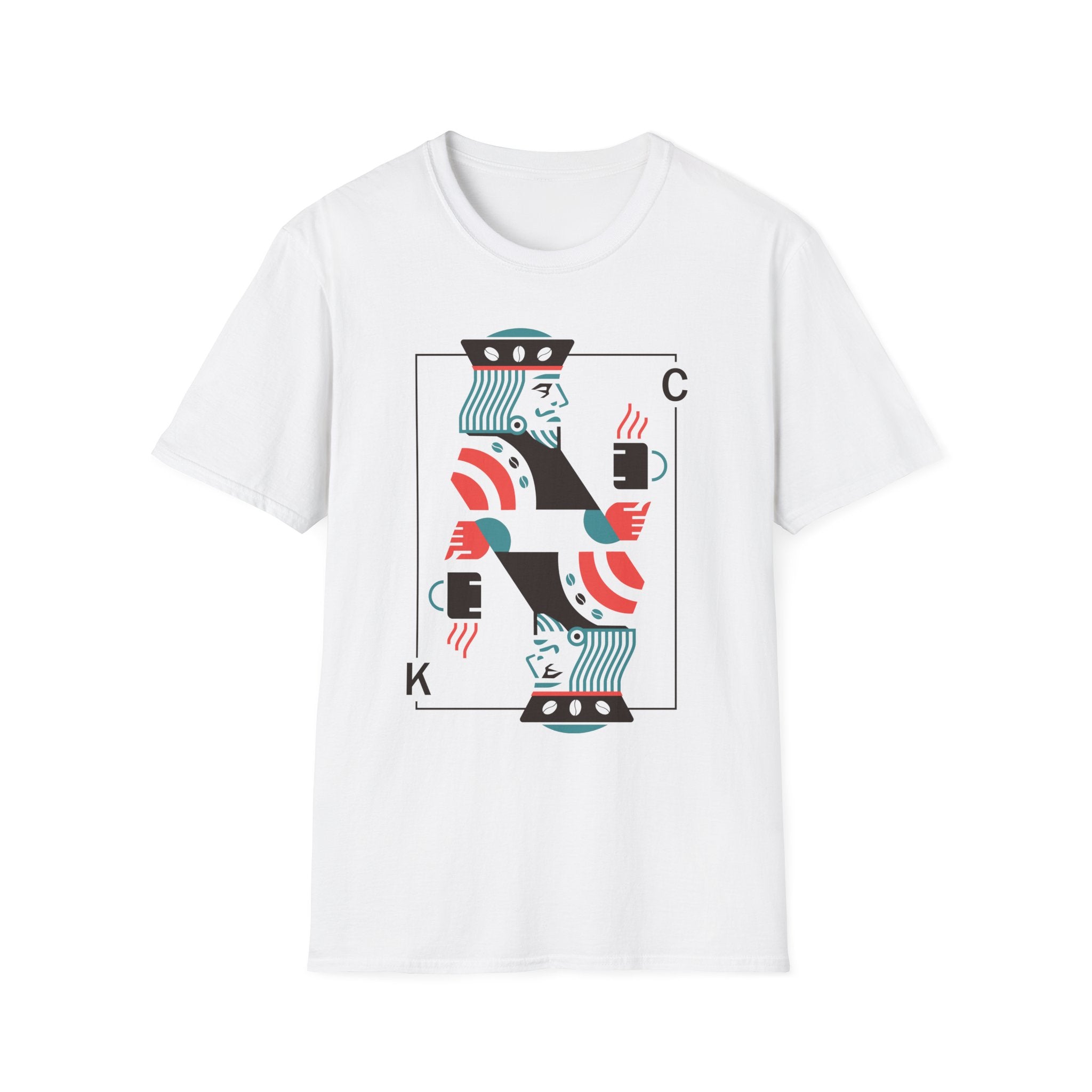 King of Coffee T-Shirt — Minimalist Playing Card Coffee Design