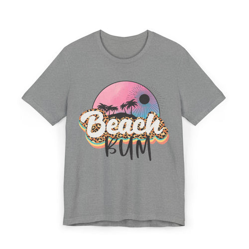 Beach Bum T-Shirt — Retro Palm Sunset Graphic Tee